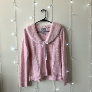 Spice Of Life Pink Faux Fur Vintage Cardigan